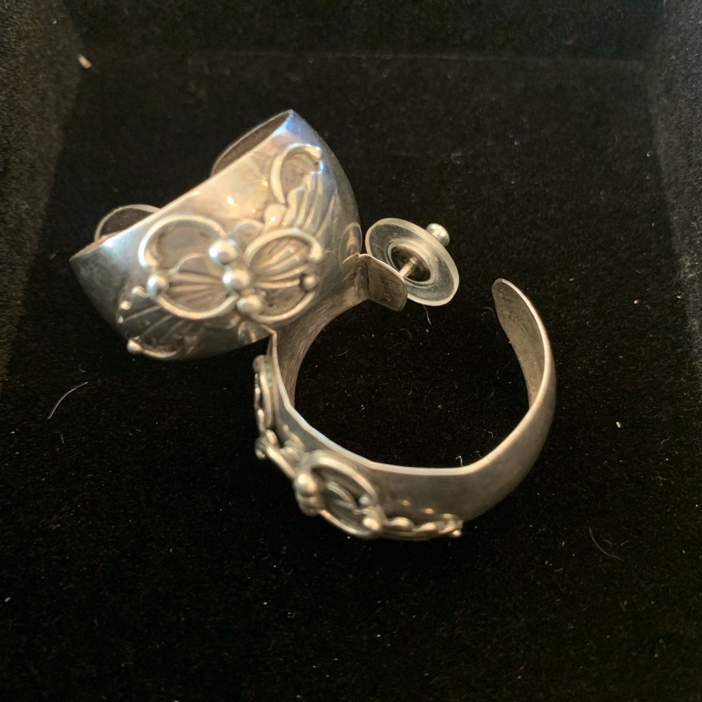 925 Sterling Silver Vintage Earrings - Picture 6 of 11